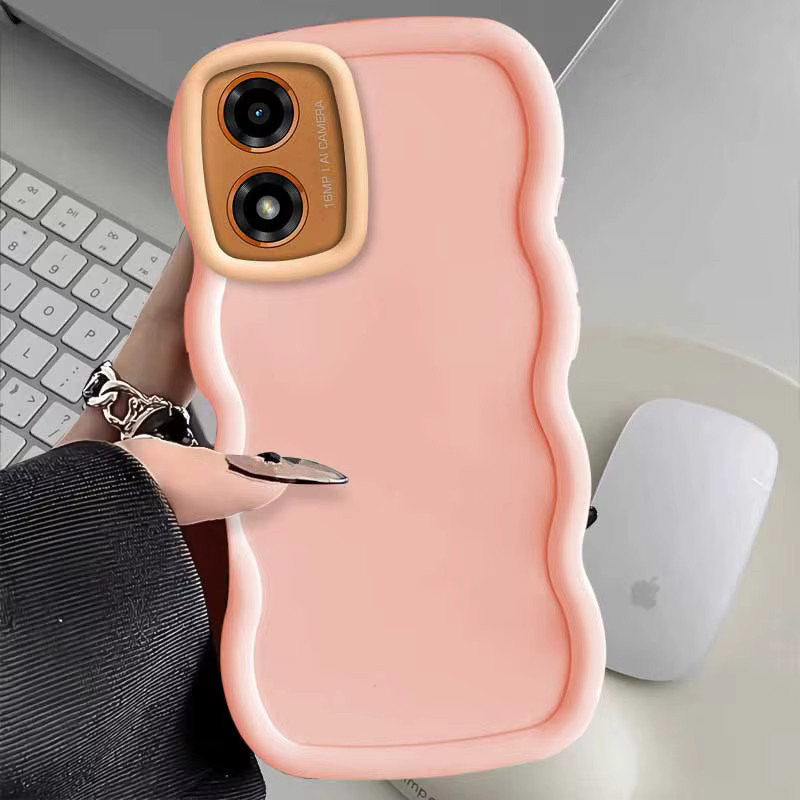 Wellenförmige Silikon Handyhülle für Motorola G04 G05 G10 G13 G14 G15 G20 G23 G24 G25 G30 G32 G34 G35 in Schwarz - Bild 2