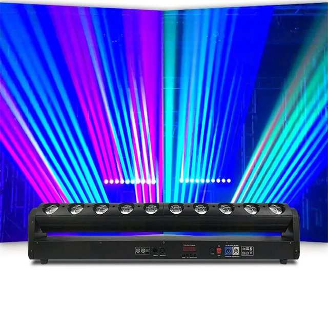 Ybeiyuan LED Spot Bar mit 10 Moving Heads RBGW 4-in-1 Schwarz - Bild 1