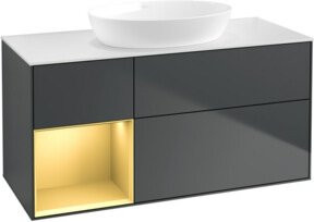 V&B Waschtischunterschrank Finion in Grau lackiert, Breite: 120 cm, Tiefe: 50,1 cm, Höhe: 50,1 cm - Bild 1
