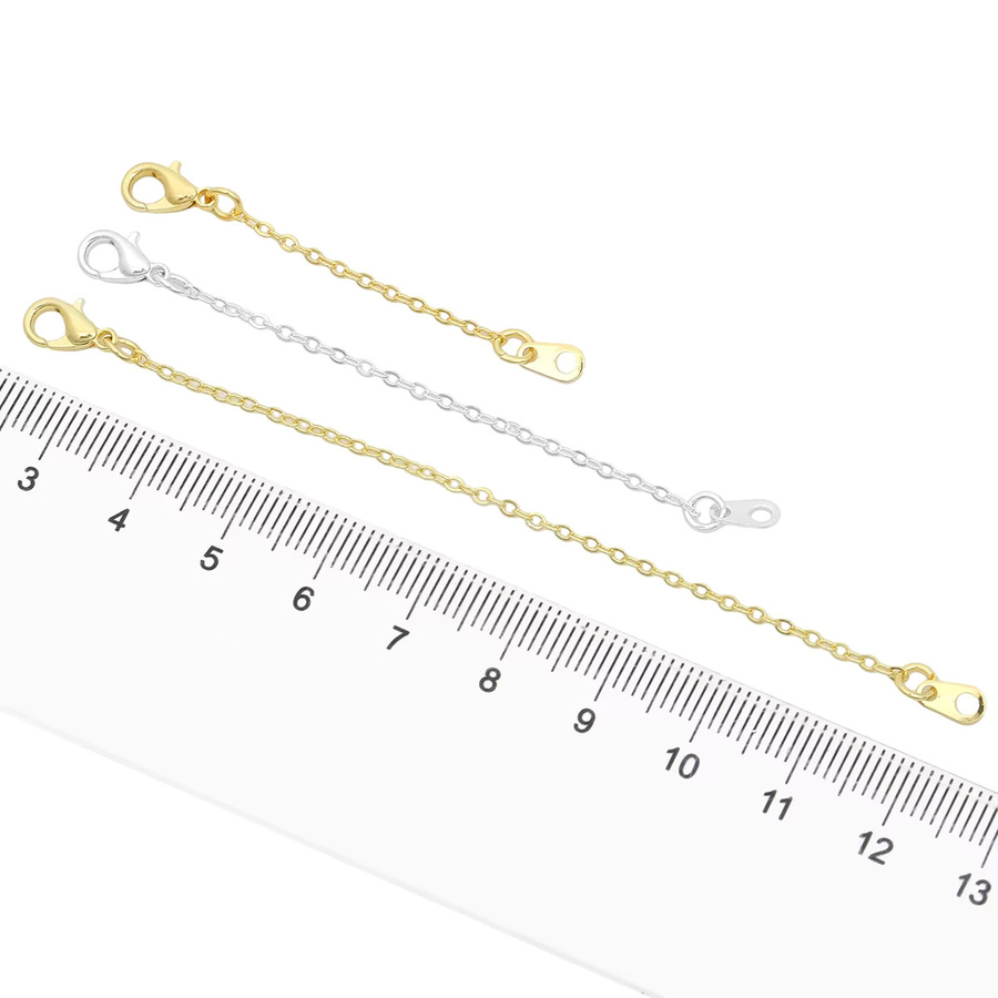 Kettenverlängerung Karabinerverschluss, 14K Gold Silber - Bild 1