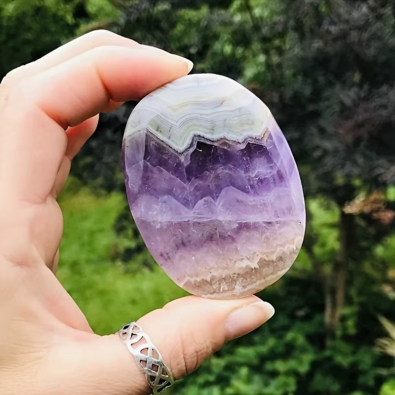 CrystalHola Amethyst-Spitzenachat Handstein in Lila zur Dekoration - Bild 3
