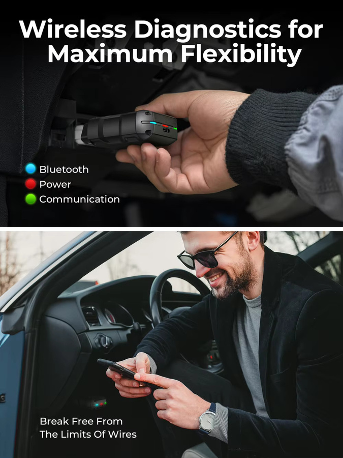 TOPDON TopScan Lite Bluetooth OBD2 Scanner zur Vollsystem-Diagnose und DTC-Fehlerbehebung in Schwarz - Bild 4