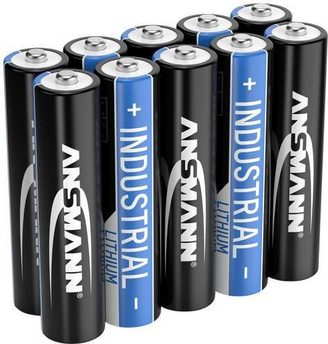Ansmann Lithium Industrial AAA Batterien, 1150 mAh, 1,5V, Schwarz, 10 Stück - Bild 1