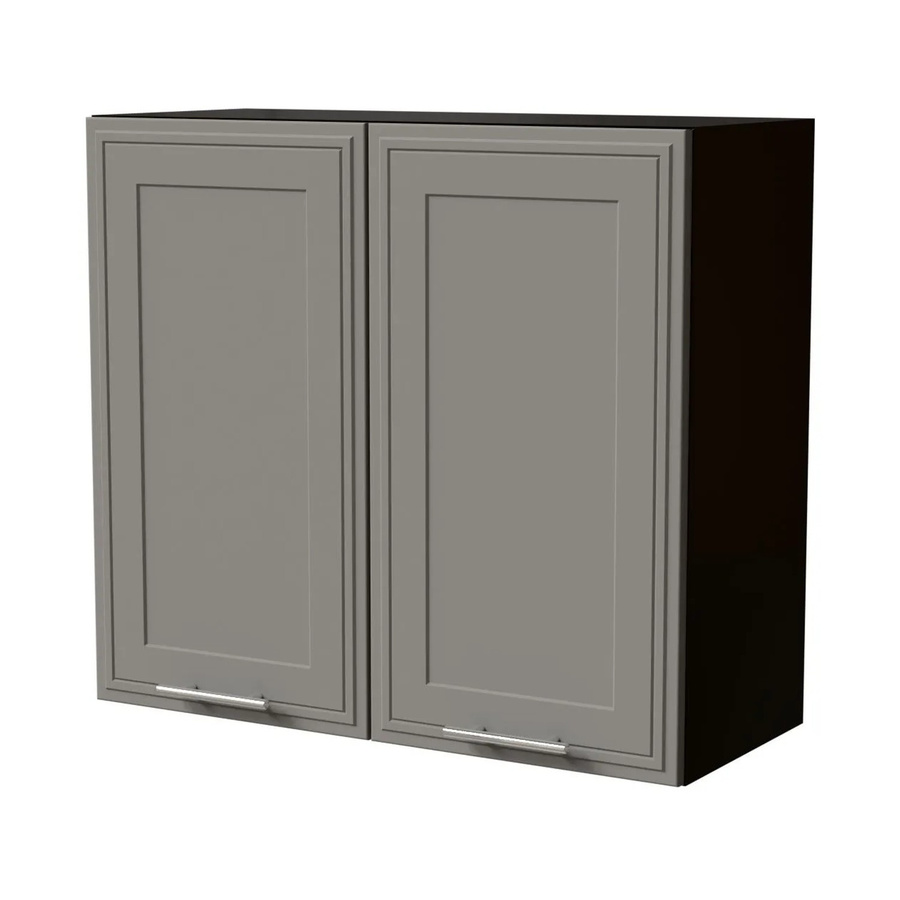 Feldmann-Wohnen Hängeschrank Salo in Schwarz und Staubgrau Matt mit Kassettenoptik, B/T/H: 80 x 32,5 x 72 cm - Bild 2
