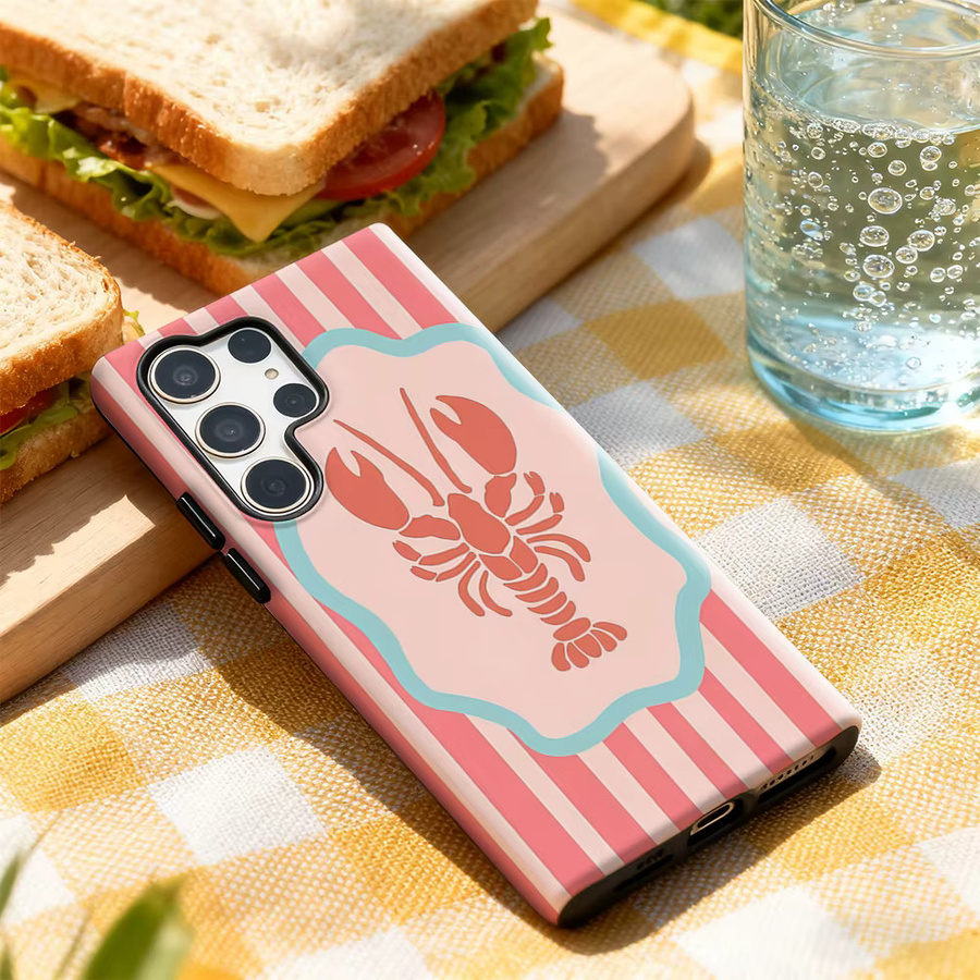 Lobster Stripes Handyhülle mit glänzender doppellagiger Rückseite für Samsung Galaxy S25 Ultra, S24, S23 Ultra und S23 Plus - Bild 2
