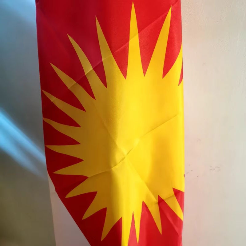 Yezidische Flagge Lalish für die Outdoor-Dekoration aus Polyester, B x H: 90 x 150 cm - Bild 2