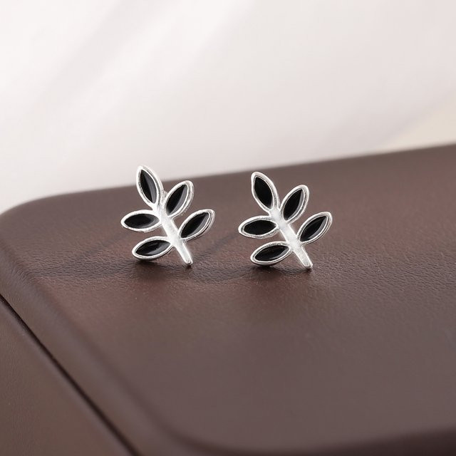 GaGa-Duck Ohrstecker 925 Silber, Schwarz, Unisex - Bild 1