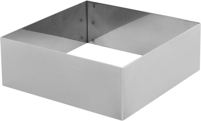 Schneider Schnitten- und Backrahmen quadratisch aus Edelstahl, Farbe Silber, B/T/H: 12 x 12 x 5 cm - Bild 1