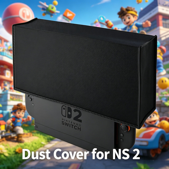 Wasserdichte und kratzfeste Staubschutzhülle aus atmungsaktivem Nylon für deine Nintendo Switch Konsole in Schwarz - Bild 1