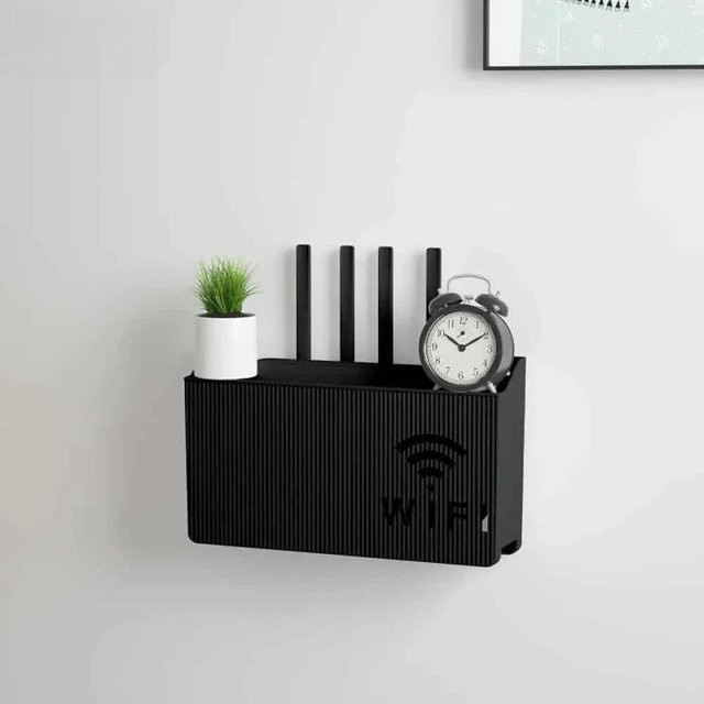 Love Home Garden Wandmontierte Routerbox zur Kabelführung in Schwarz, Grau oder Weiß - Bild 1