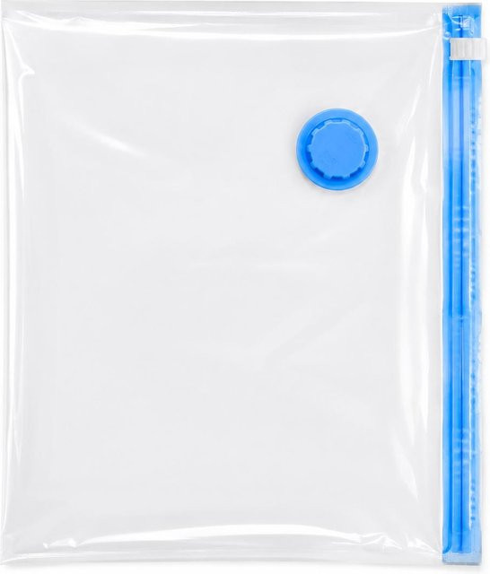 WIKHOSTAR Home Vakuumbeutel zum Aufbewahren und Komprimieren von Kleidung, transparent und faltbar, Breite: 40 cm, Höhe: 60 cm - Bild 1