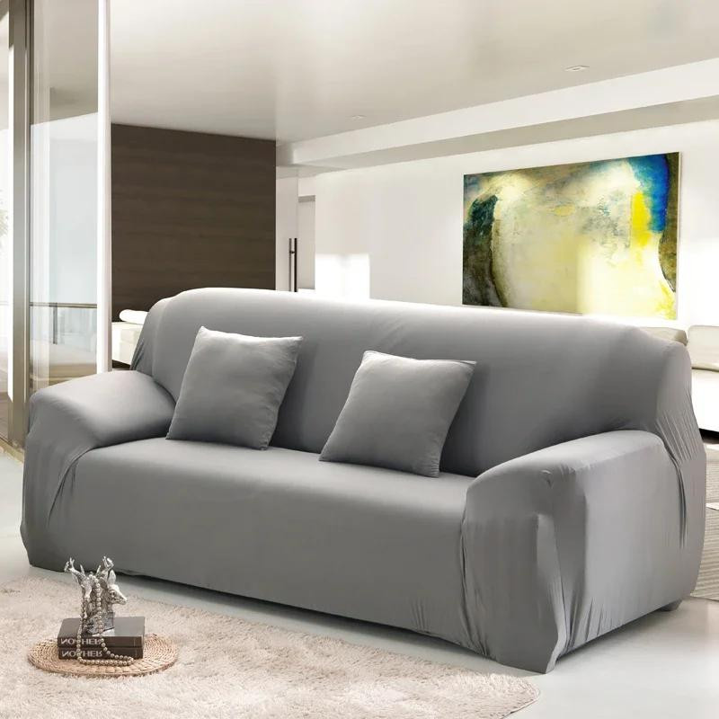Yiran Furniture Elastischer Sofabezug für 1-Sitzer, Einfarbig, Polyester, Breite: 90-140 cm - Bild 3