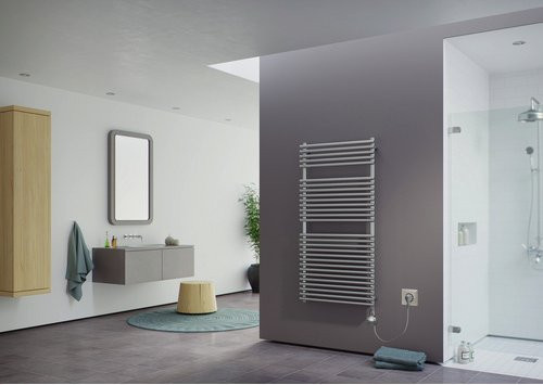 XIMAX Handtuchwärmer Tec-Edelstahl in Silber, Wandmontage, B/T/H: 71,6 x 60,0 x 16,7 cm - Bild 1