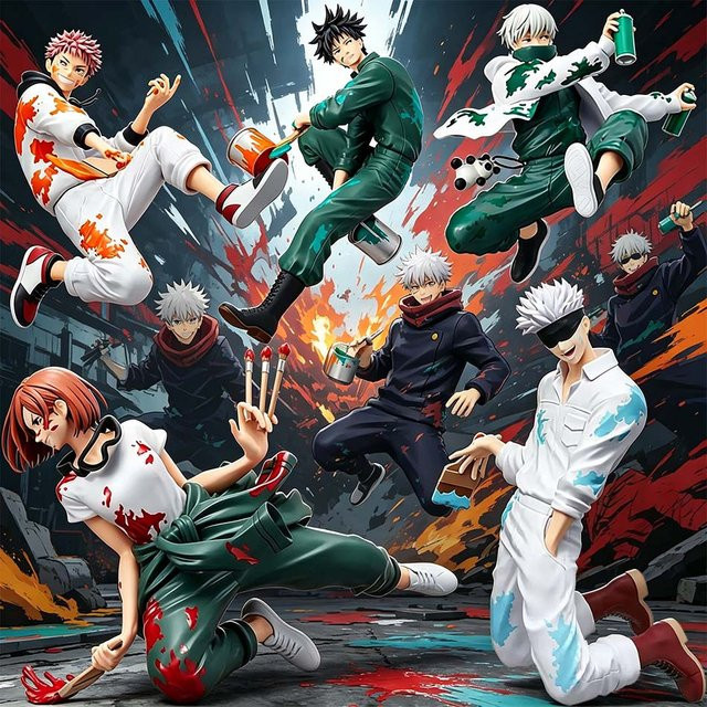 Bandai Jujutsu Kaisen Graffiti Battle Anime Figuren - Bild 1