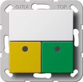 Gira Dienstzimmereinheit Notrufset System 55 in Weiß und Multicolour - Bild 1