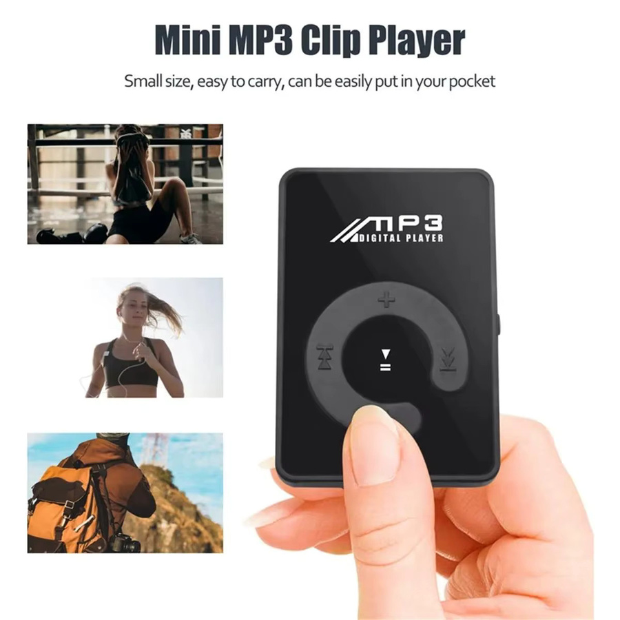 C-Key Mini-MP3-Player in Schwarz für Micro-TF-SD-Karten zum Musikhören auf Reisen und Outdoor-Aktivitäten - Bild 3