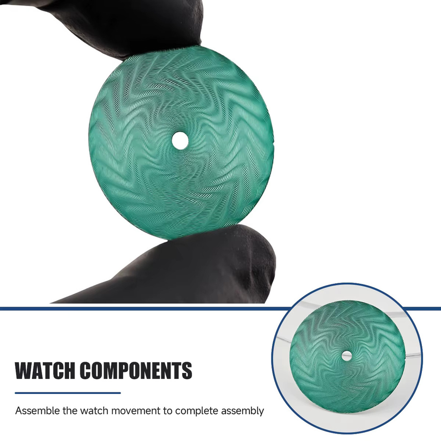 Zifferblatt Wave Vortex Radiant Embossed, 28,5 mm, Edelstahl, Weiß, Unisex - Bild 2