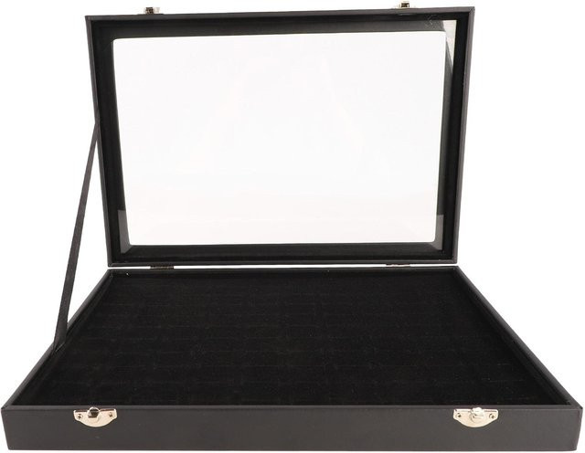 Ring-Vitrine mit transparentem Deckel, 100 Steckplätze - Bild 1