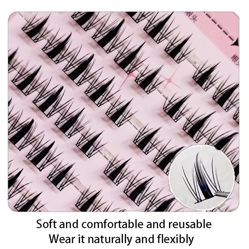 HISYI Künstliche Wimpern, 8 Reihen, Unisex - Bild 3