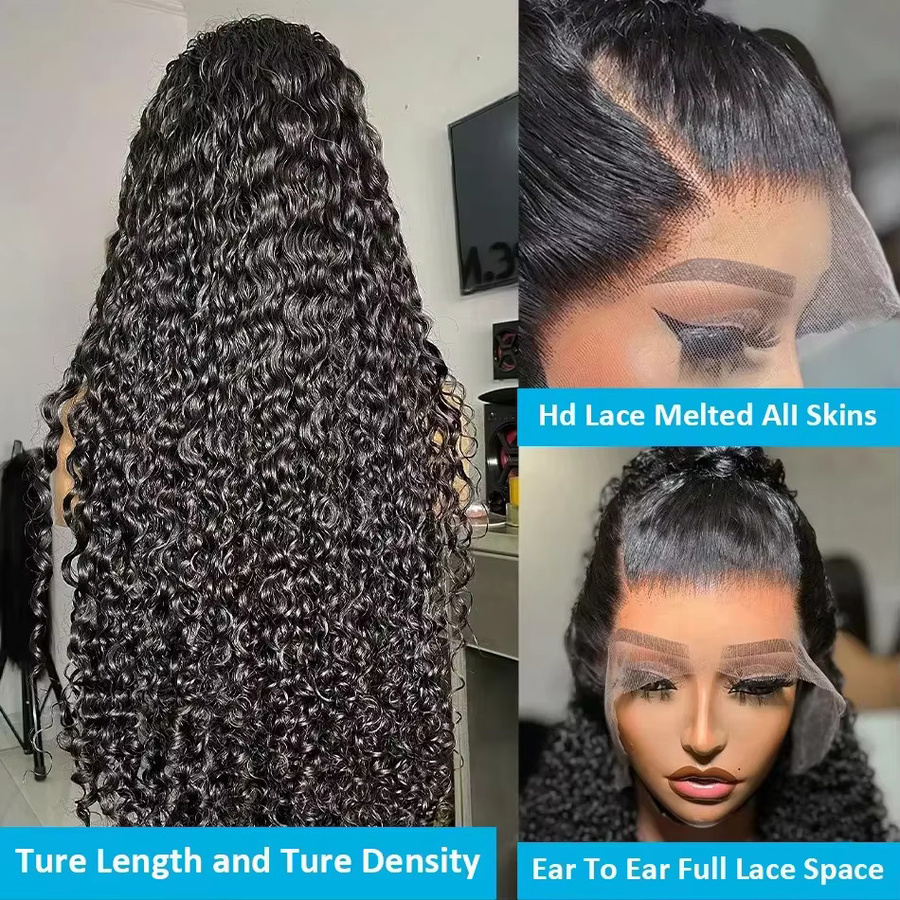Cheetahbeauty Echthaarperücke Deep Wave, Lace Frontal, 40 Zoll - Bild 2