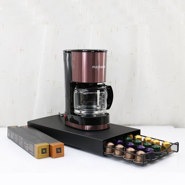 Nespresso Kapselhalter aus Metall in Schwarz für 40 Kapseln als Organizer-Schublade - Bild 1