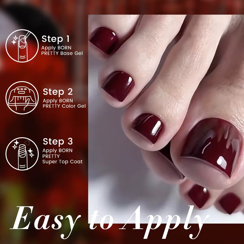 BORN PRETTY Ancora Rot Nagellack, 10 ml, Glänzend - Bild 5