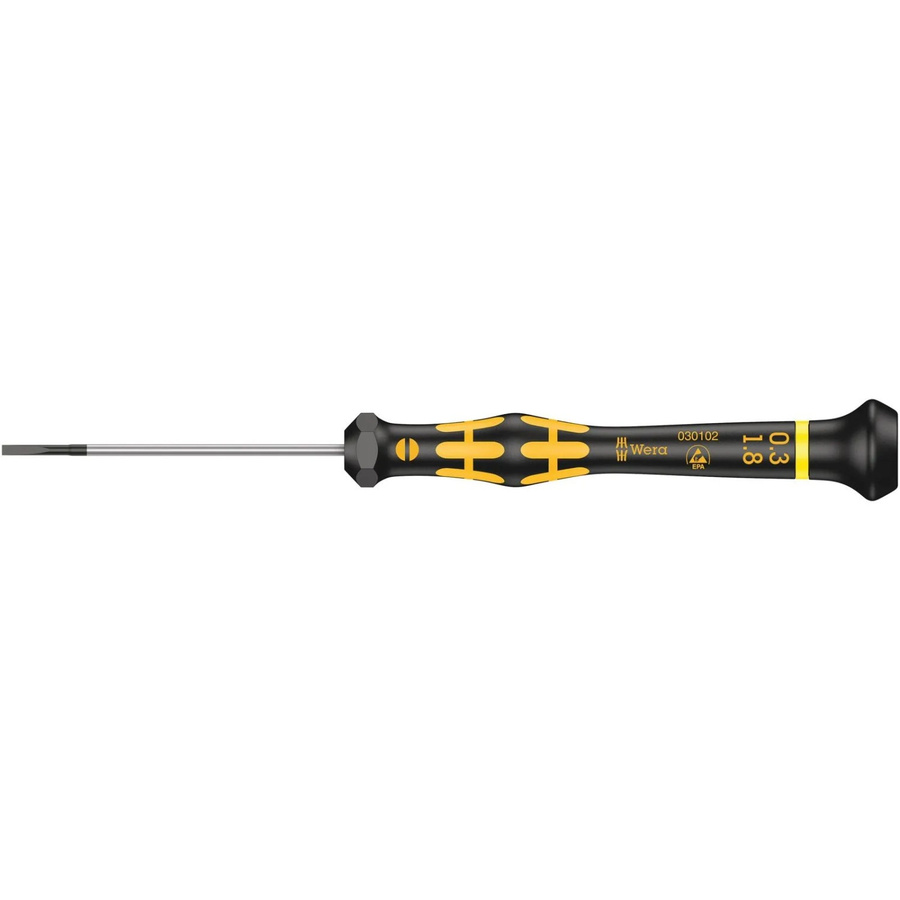 Wera 1578 A ESD Kraftform Micro Schlitz-Schraubendreher Schwarz Klingenbreite: 1,8 mm, Klingenlänge: 60 mm - Bild 2