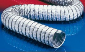 Norres Hochtemperaturschlauch CP HiTex 487 hitzbeständig bis +500°C, Farbe: silver, Durchmesser: 100-102 mm, Länge: 6 m - Bild 1