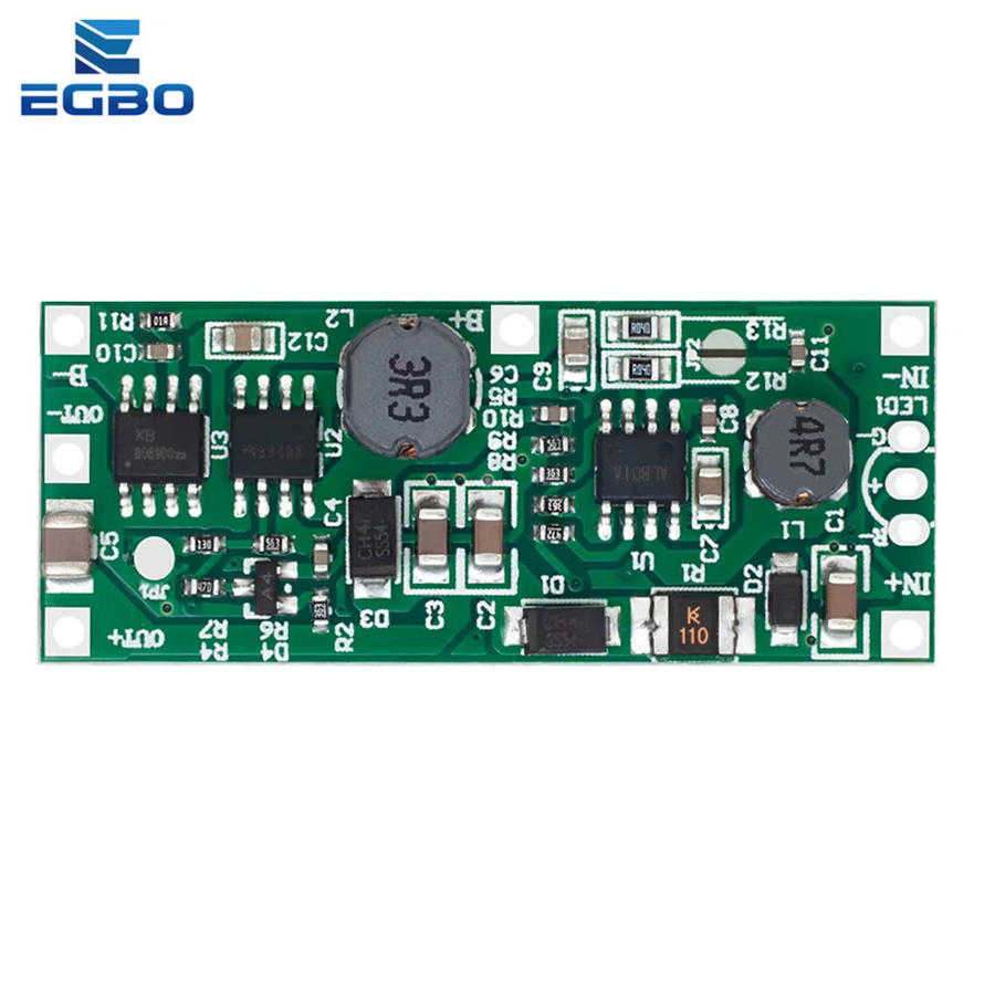 EGBO Step Up Booster Modul DC 5V-12V zu 9V/12V für 18650 Lithium Batterien, UPS Spannungsschutz Konverter für Ladung und Entladung, Farbe: Grün - Bild 2