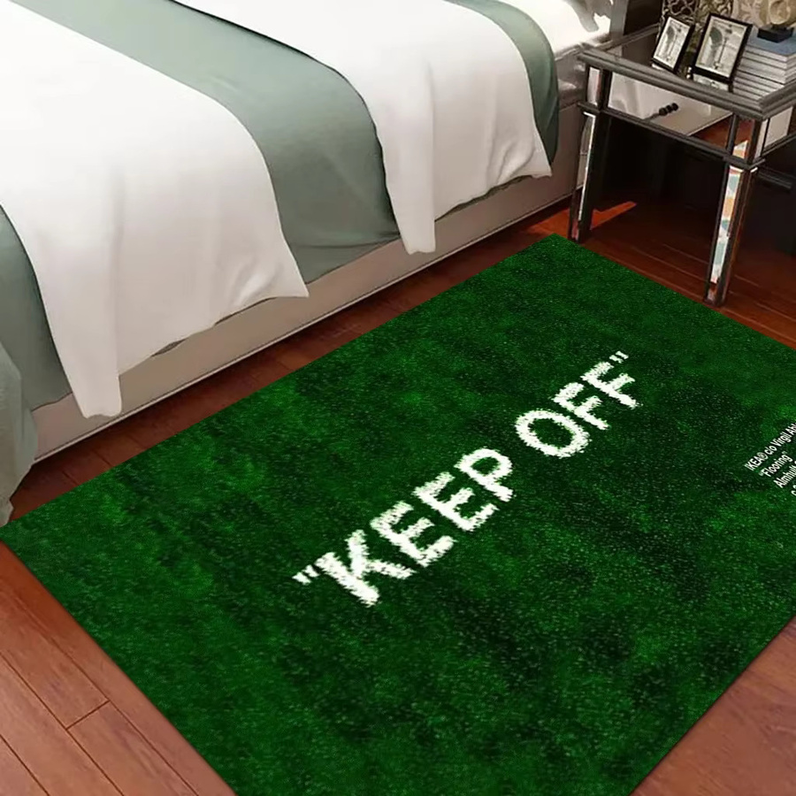 VIKAMA Keep Off Teppich in Grün, rutschfester und wasserdichter Design-Teppich für Wohnzimmer, Schlafzimmer oder Badezimmer - Bild 3