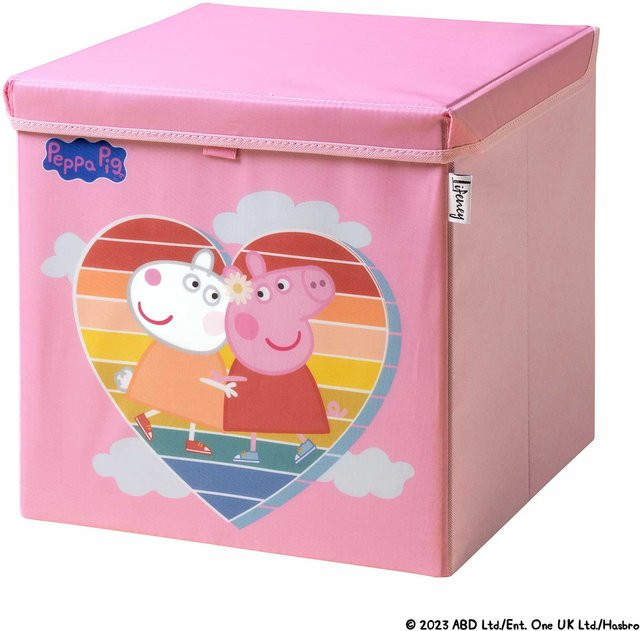 Lifeney Aufbewahrungsbox Peppa Pig Freundschaft mit Deckel, Pink, B/T/H: 33 x 33 x 33 cm - Bild 1