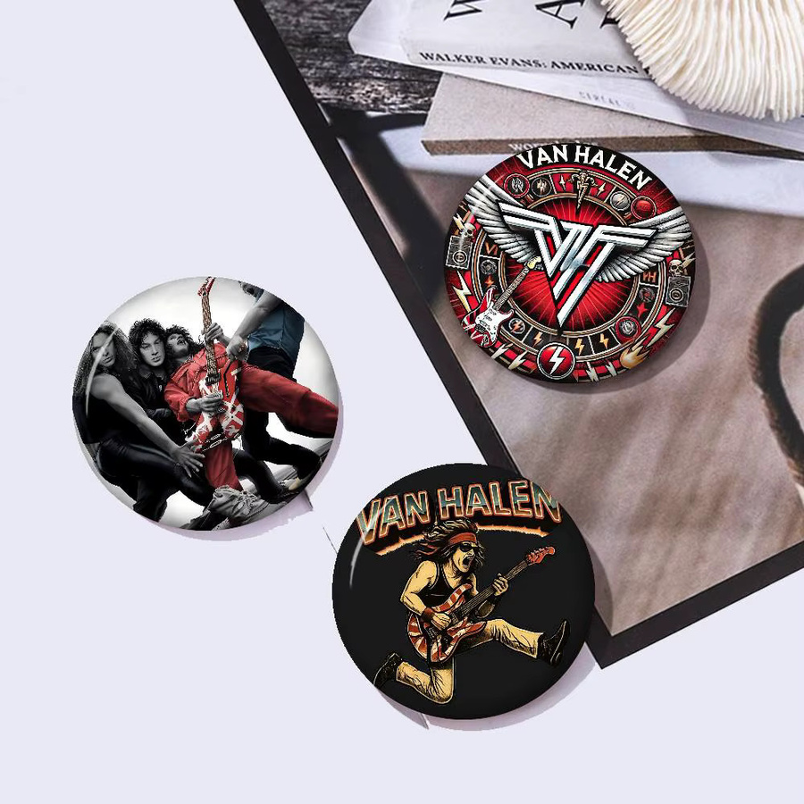 Van Halen Button Pin, Anime, Unisex - Bild 2