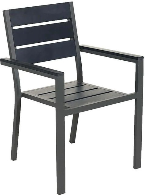 Home Deluxe Gartenstuhl Madera 4er-Set aus Aluminium in Hellgrau - Bild 2