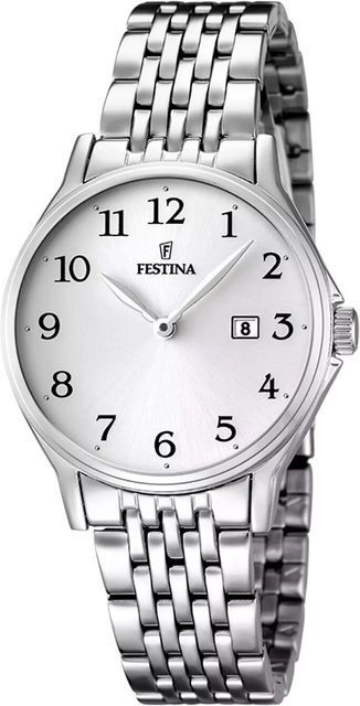 Festina Damenuhr, Quarz, Edelstahl, Silber, 31 mm, 5 ATM - Bild 1