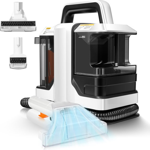 OWJHE Handheld Teppichreiniger Spot Cleaner in Weiß mit 750W und 11/15KPa Saugkraft für Sofa und Vorhänge - Bild 1