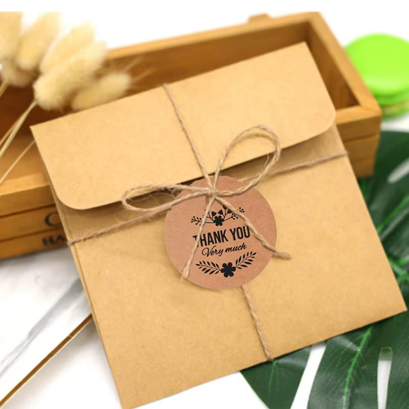 100 Stück handgefertigte Geschenkanhänger aus Kraftpapier in Braun für Hochzeit, Geburtstag und Party-Dekorationen - Bild 2