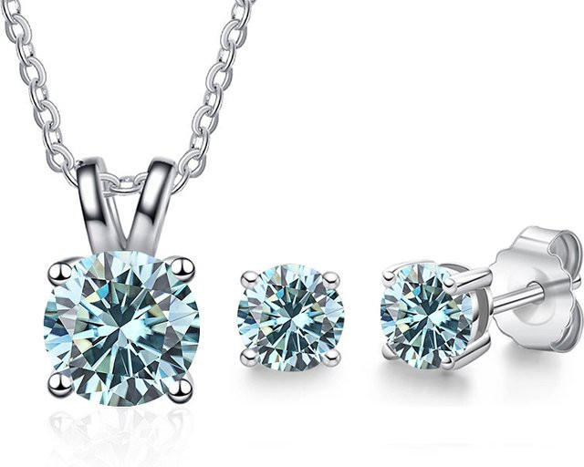Joyce jelly Schmuck-Set, 925 Silber, Moissanite, Damen - Bild 1