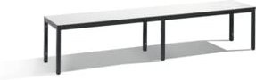 C+P Umkleidebank Basic Plus für Feuchträume mit 6-Fußgestell, Dekor Weiß, Gestell Schwarzgrau, H: 40,1 cm, B: 196,0 cm, T: 35,3 cm - Bild 1