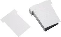 Ultradex T-Karte liniert, Farbe: Weiß, B x H: 6,0 x 8,5 cm - Bild 1