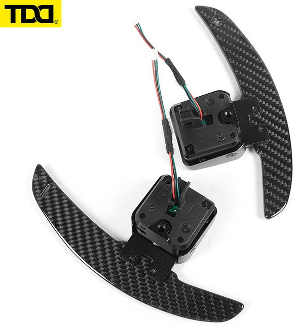 TDD Magnetische Carbon-Schaltwippen in Schwarz für Audi A1 A3 A5 A8 Q3 Q4 Q5 Q7 Q8 S1 S3 S5 SQ5 SQ8 RS3 B9 B9.5 - Bild 1