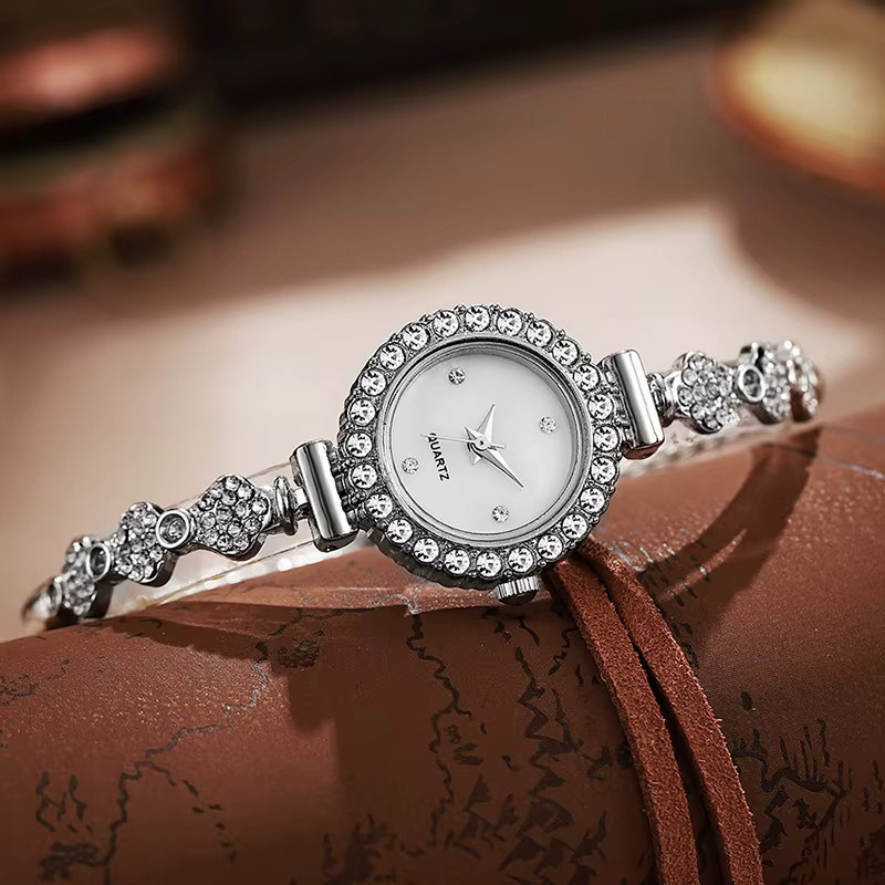 Armbanduhr Quarz, Gold, Diamantbesetzt, Damen - Bild 5