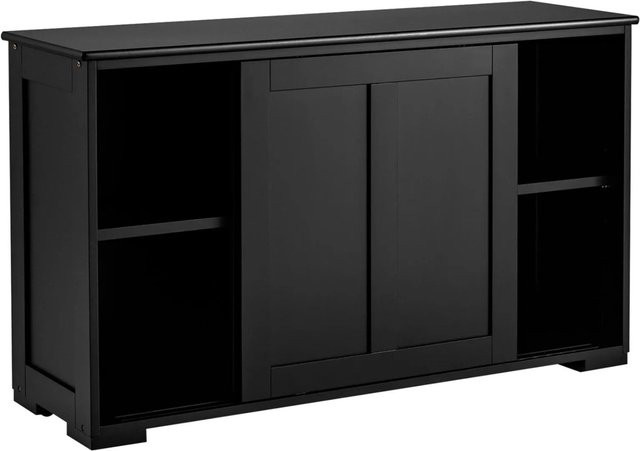 Costway Buffetschrank Aufbewahrungsschrank Schwarz B/T/H: 107 x 33 x 60 cm - Bild 1