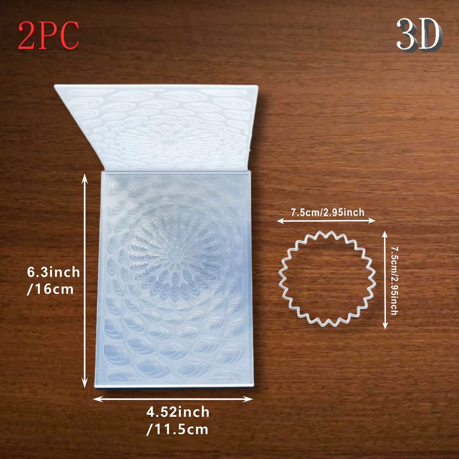 Vortex 3D-geprägte Mappe mit passenden Stanzformen und geometrischem Muster aus Kunststoff - Bild 3