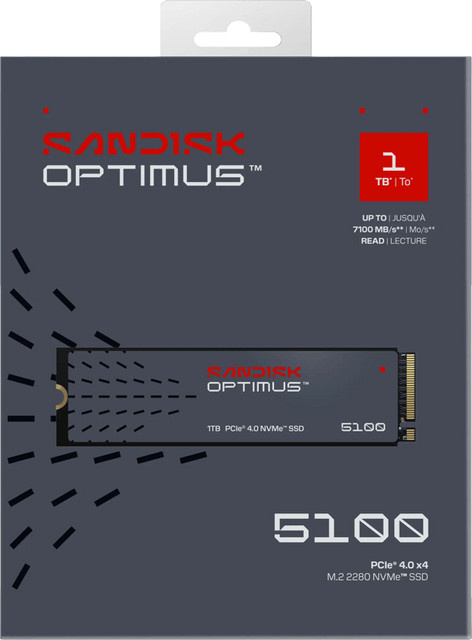 SanDisk Optimus 5100 NVMe M.2 SSD 1TB Schwarz - Bild 1