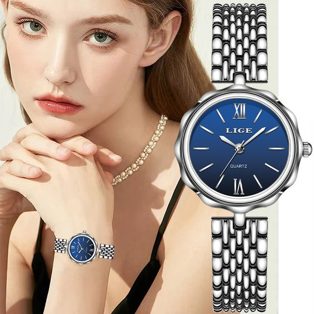 LIGE Armbanduhr Edelstahl, Quarz, Silber, Damen - Bild 1
