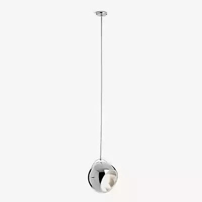 Fabbian Beluga Steel Pendelleuchte in Schwarz und Silber aus Metall im modernen Dome-Design - Bild 1