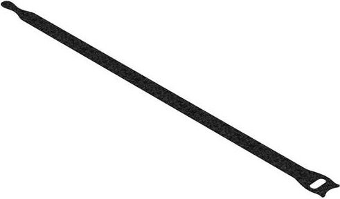 Hebotec Klettkabelbinder FRT Schwarz, Länge: 200 mm, Breite: 13 mm, 25 Stück - Bild 1