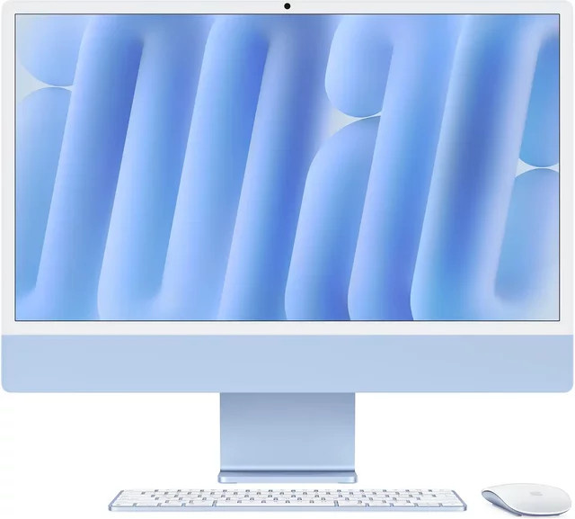 Apple iMac 24 Zoll M4 All-in-One Computer Blau mit 8-Core CPU, 8-Core GPU, 24GB RAM und 1TB SSD inklusive Maus - Bild 1