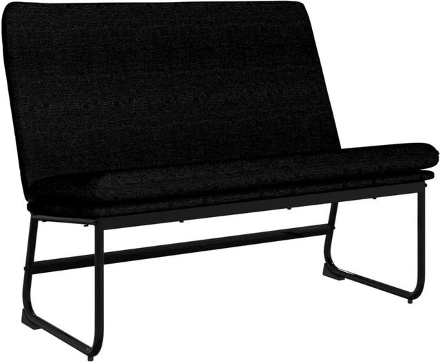 vidaXL Sitzbank Schwarz aus Stoff und Metall B/T/H: 100 x 75 x 76 cm - Bild 1