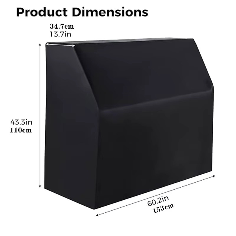 MY·BAKERMAN Klavierabdeckung für Upright Klaviere aus silberbeschichtetem Oxford-Stoff, staubdicht und wasserdicht, Farbe: Silber/Schwarz - Bild 5
